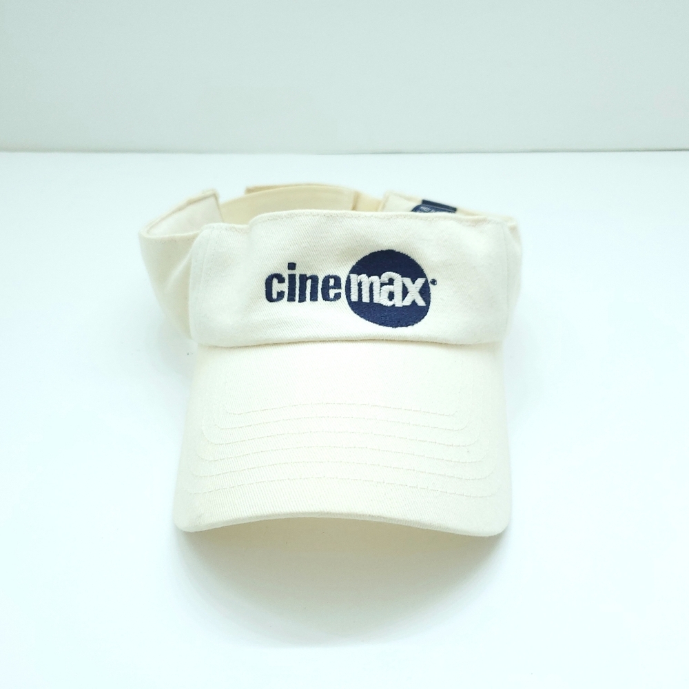 Vintage Cinemax Visor Hat Movie TV Show Promo Ivory/White